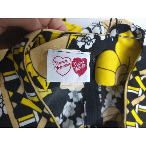 Vintage Nancy Valentine Mod Flower Power Shirt Blouse Size 14 - Picture 5 of 7